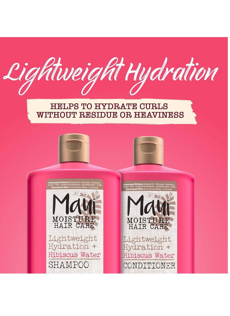 MAUI MOISTURE Maui Moisture Lightweight Hydration + Hibiscus Water Shampoo, Moisturizing Shampoo Softens & Quenches Wavy & Curly Hair with Aloe Vera, Vegan & Sulfate-Free Surfactants, 25.4 fl. Oz  - Image 3