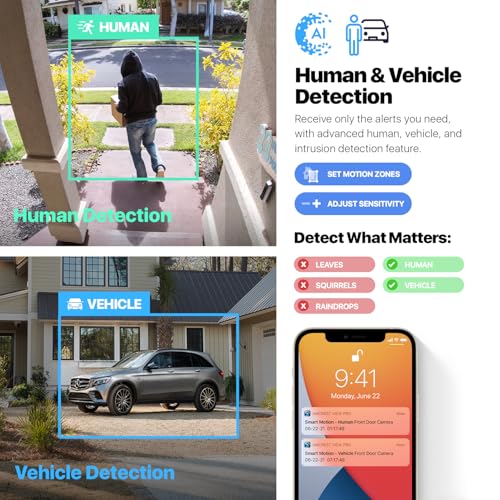 Amcrest 5MP POE Camera, Outdoor Vandal Dome Security POE IP Camera, 5-Megapixel, 98ft NightVision, 2.8mm Lens, IP67, IK10 Resistance, MicroSD 256GB (Sold Separately), Cloud, NVR (IP5M-D1188EW-AI-V3) - Image 3