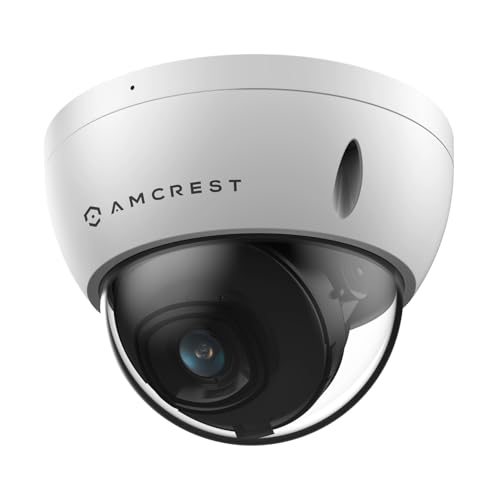 Amcrest 5MP POE Camera, Outdoor Vandal Dome Security POE IP Camera, 5-Megapixel, 98ft NightVision, 2.8mm Lens, IP67, IK10 Resistance, MicroSD 256GB (Sold Separately), Cloud, NVR (IP5M-D1188EW-AI-V3) - Image 1