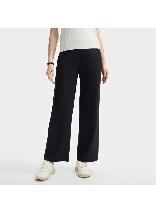 FILA Women'S Casual Pants Ladies Fashion Simple Comfortable Daily Commute Wide Leg Knit Trousers - Image 5