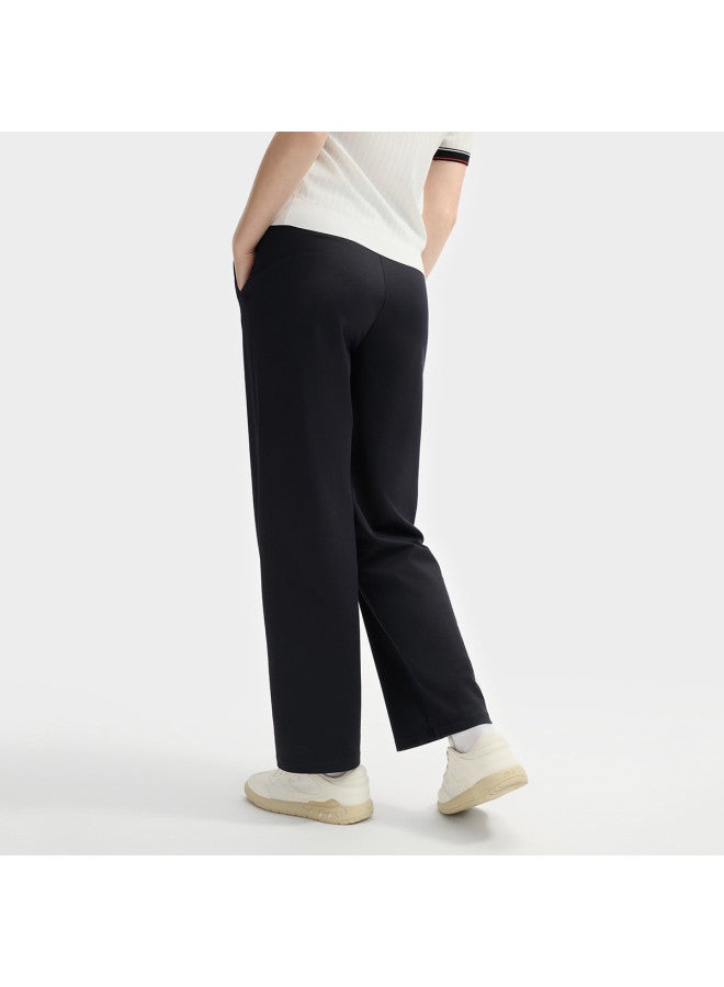FILA Women'S Casual Pants Ladies Fashion Simple Comfortable Daily Commute Wide Leg Knit Trousers - Image 3