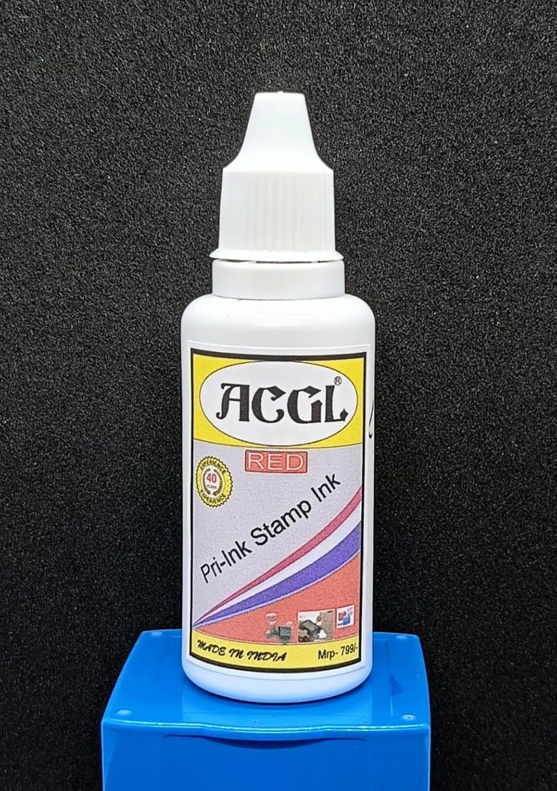 ACGL Stamp Ink Refill for Pre-Ink Stamps (30 ML, 1 PCS) (RED) - Image 1