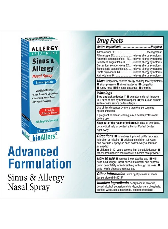 Natra-Bio Sinus & Allergy Nasal Spray #708 BioAllers 0.8 oz. Spray - Image 5