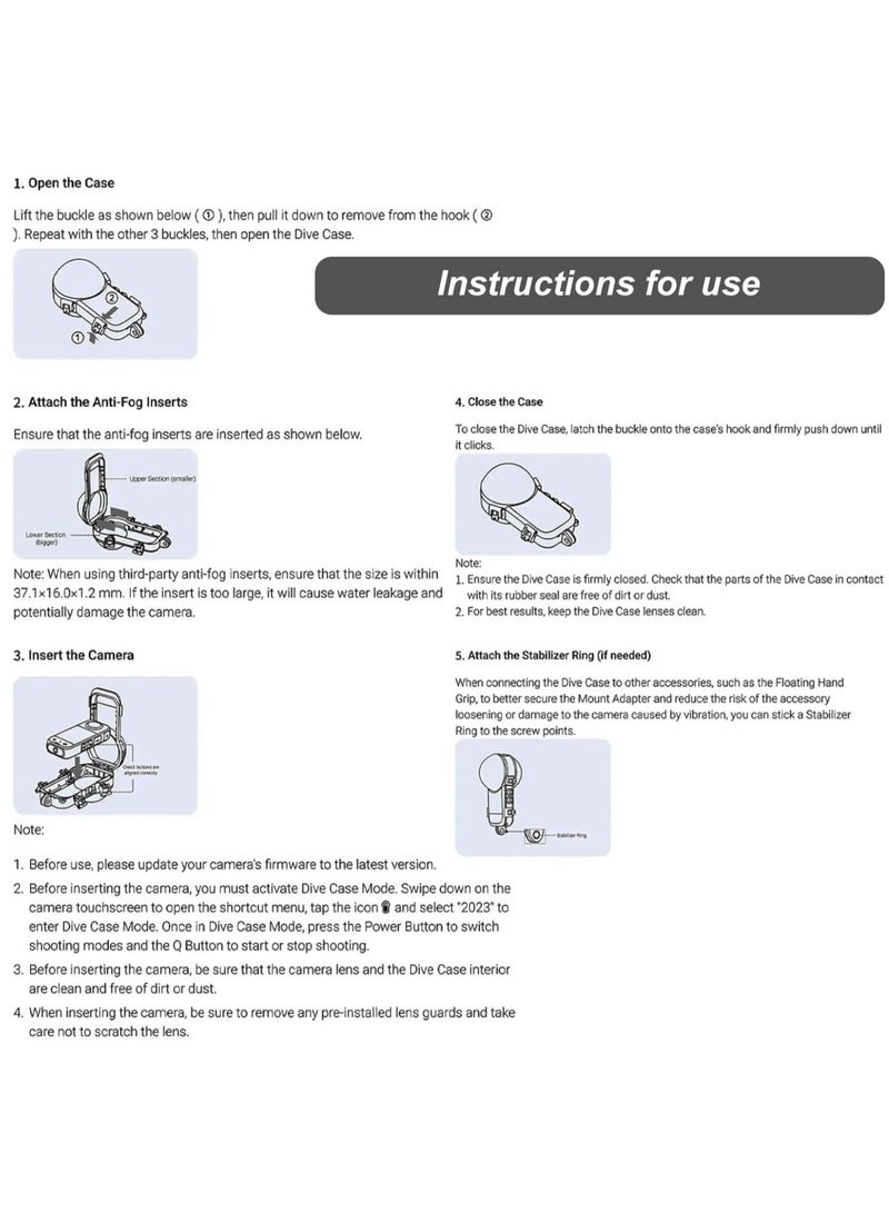 Captaintech Invisible Dive Housing Case for Insta360 X3 - Waterproof & Scratch-Resistant, 50m (164ft) Underwater Protective Shell with Enhanced Bracket Accessories, Ideal for Deep-Sea Exploration and Photography - Image 5