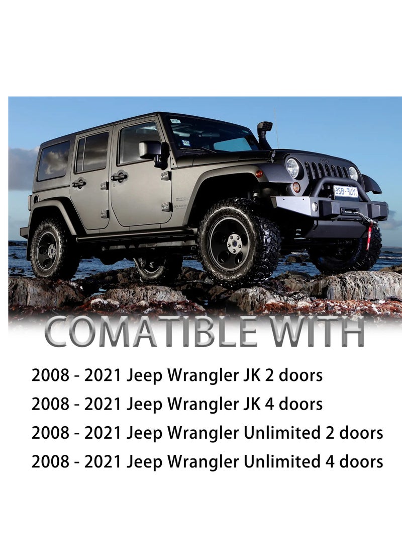 SYOSI Locking Gas Cap Cover (Black), Fuel Tank Door with Lock Secure Gas Cap Gas Tank Protection Fuel Door Lock System Off-Road Gas Cap Locking Fuel Door for 2018-2022 Jeep Wrangler JL JLU - Image 2