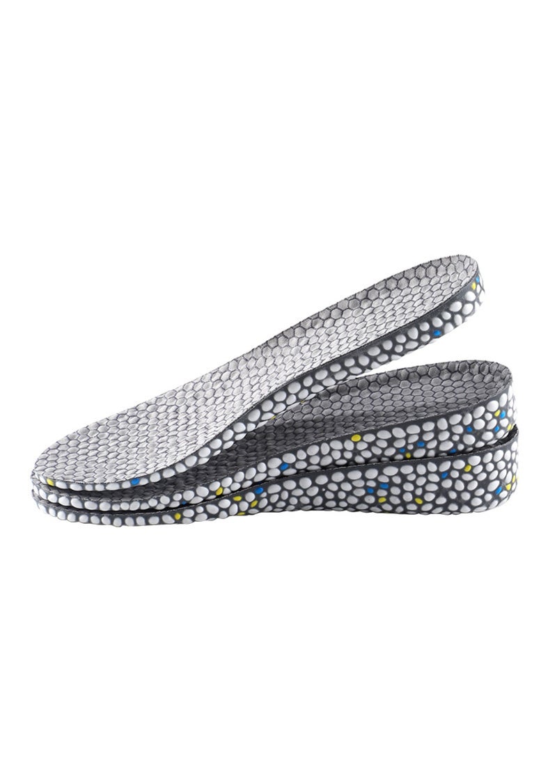 Height Increase Insoles for Men Women, Honeycomb Shock Absorbing Cushion Shoe Height Insoles Men Women, Replacement Sports Shoe, 1.5cm, Grey - Image 1
