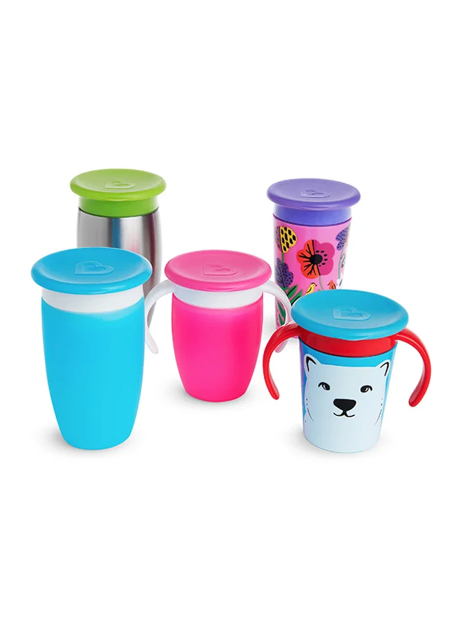 Munchkin Miracle Cup Lids, Fit All Miracle Cup Styles, Multicoloured, Pack of 4