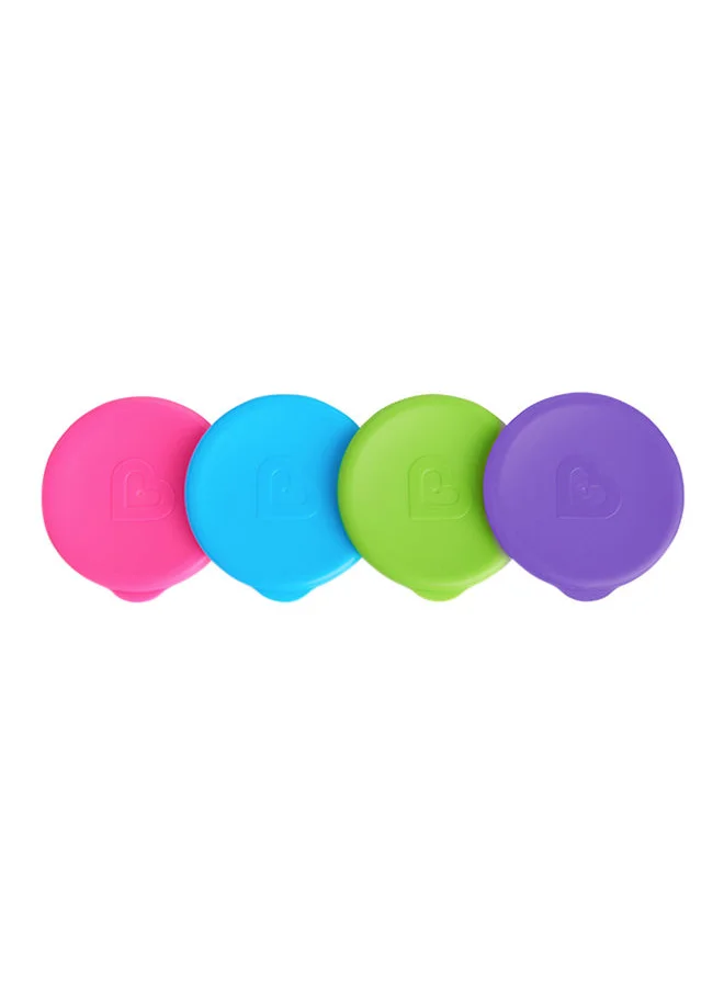 مونشكين Miracle Cup Lids, Fit All Miracle Cup Styles, Multicoloured, Pack of 4