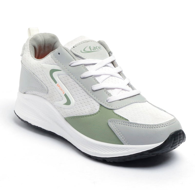 Face أحذية رياضية للرجال باللون الرمادي والأخضر - Image 5
