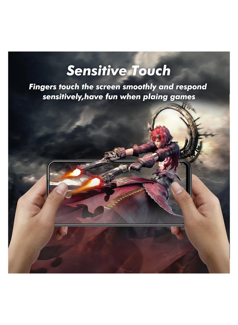 Full Coverage Tempered Glass Screen Protector Compatible with Oppo F7, Oppo A3s and Xiaomi Mi 8 Lite - Black Frame  - Image 3