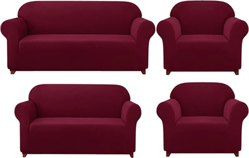 Elgeyar Lycra Sofa, Sofa, Sofa Bed Cover Elastic, Pitikare Pattern3+2+1+1