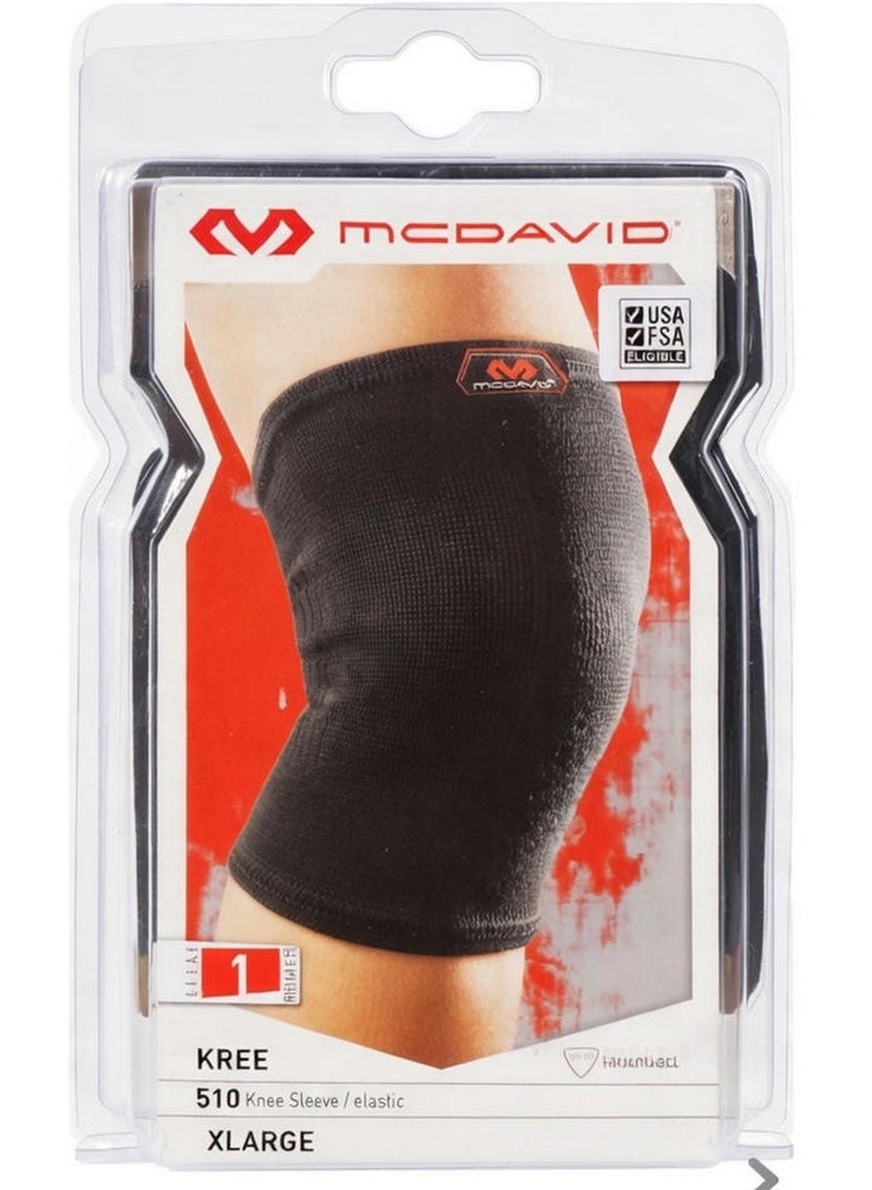 McDavid 510 Level 1 Primary Xlarge Elastic Knee Sleeve Black 36.8-39.4Cm - Image 1