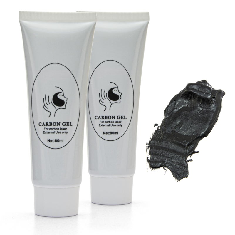Elitzia Carbon Gel Peel Skin Care Rejuvenation Black Doll Facial Skin Deep Cleaning with Nano Activated Carbon for Laser Carbon Cream ETBDF80 80ml Pack of 2