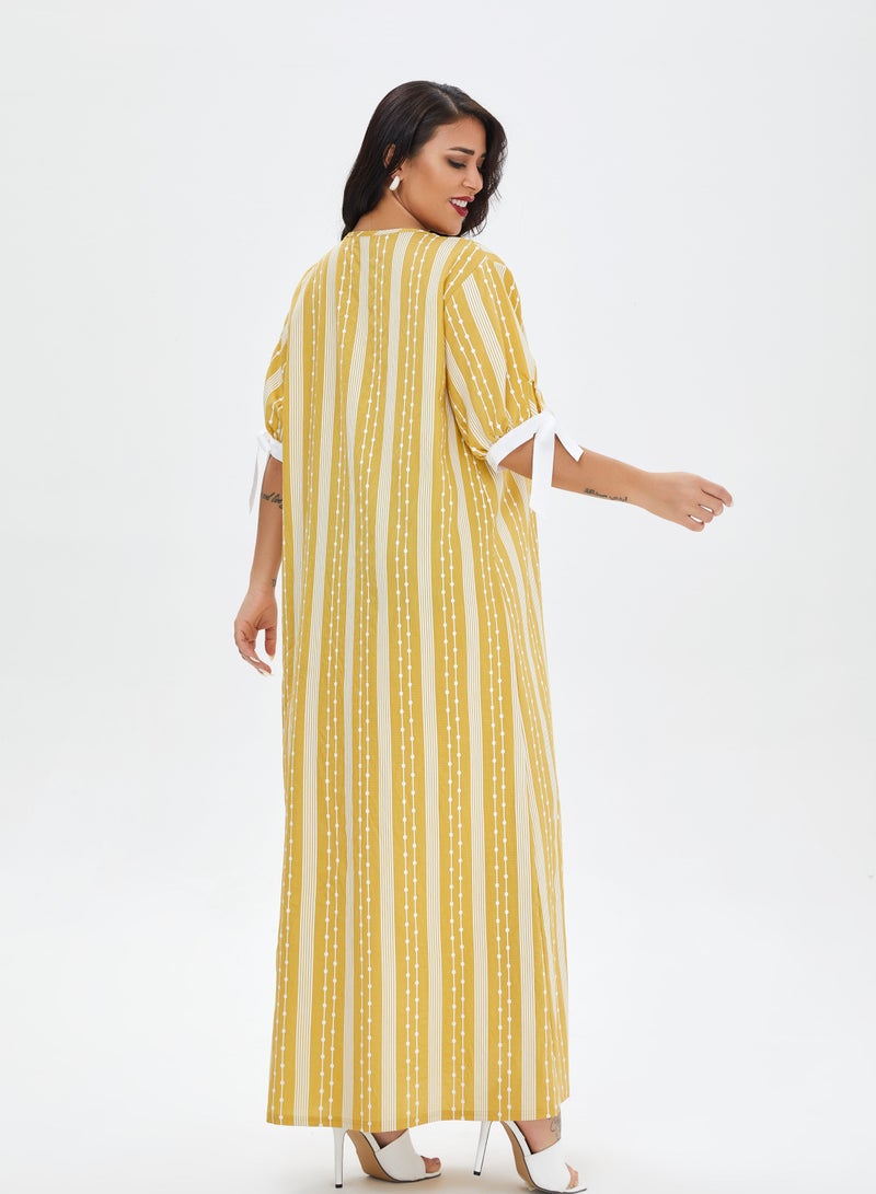 Loquat Women's dress, pajamas, summer robe, large casual Middle East Robe  - Image 3