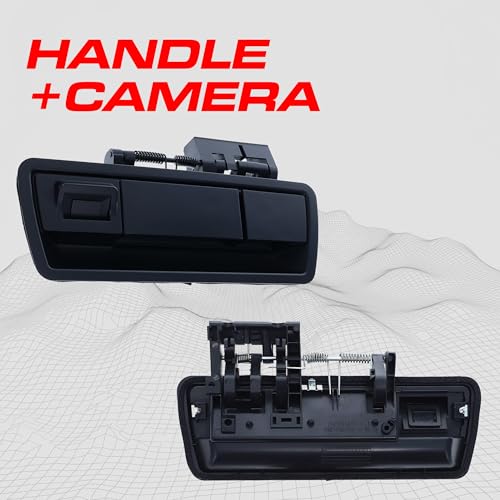 Master Tailgaters Black Tailgate Handle with Backup Camera Replacement for Nissan Armada (2004-2015) | IP68 Waterproof | Parking Grid Lines Available | Easy to Install - Image 2