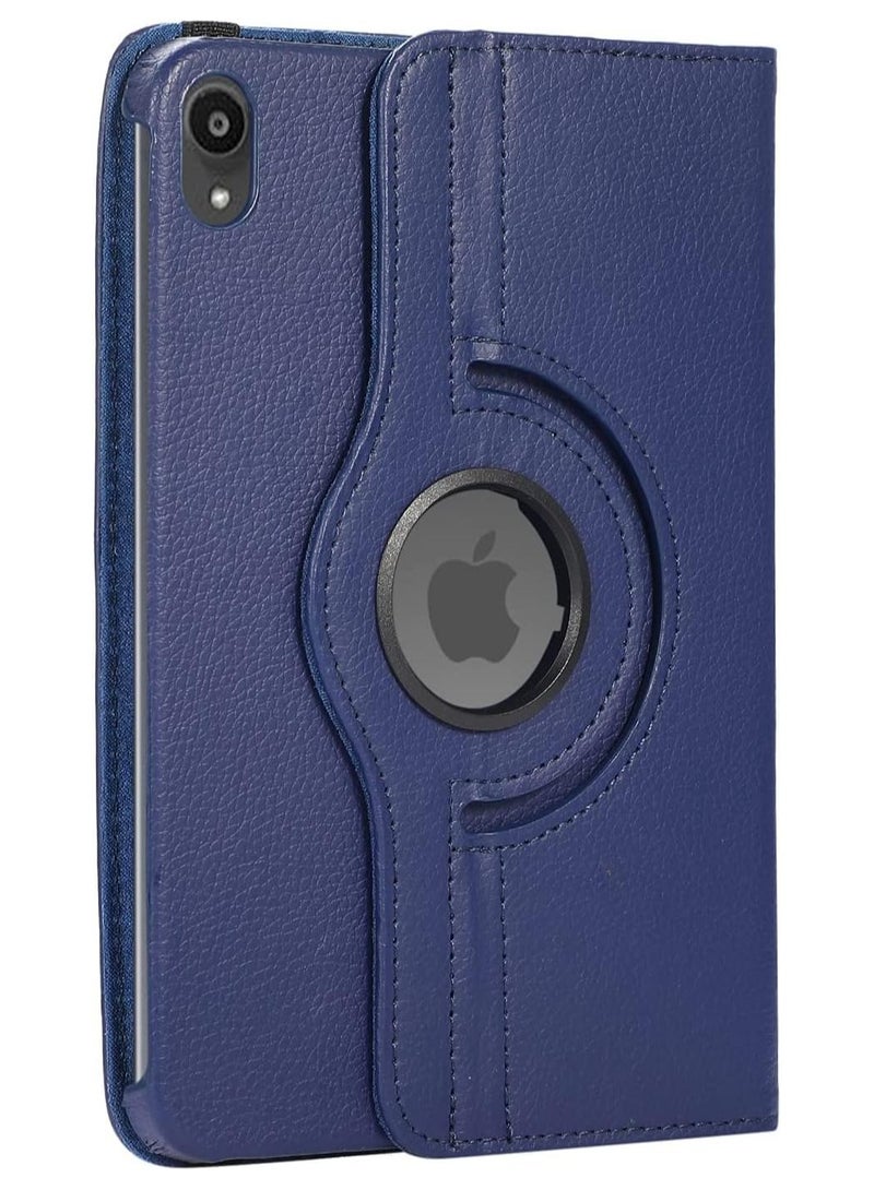 iPad Mini 6 (6th Generation 8.3 Inch) - Rotating 360 Degree Swiveling Stand Protective Back Cover, for iPad Mini 6 2021 Model Navy Blue - Image 3