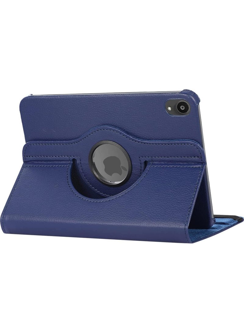 iPad Mini 6 (6th Generation 8.3 Inch) - Rotating 360 Degree Swiveling Stand Protective Back Cover, for iPad Mini 6 2021 Model Navy Blue - Image 4