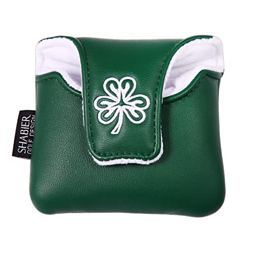 SHABIER Golf Large Mallet Headcover for Taylormade MySpider X Putter, MySpider Tour Putter (Green Clover) - Image 2
