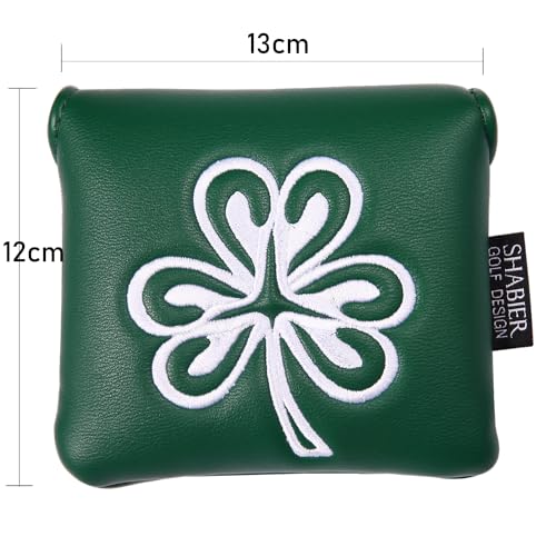 SHABIER Golf Large Mallet Headcover for Taylormade MySpider X Putter, MySpider Tour Putter (Green Clover) - Image 3