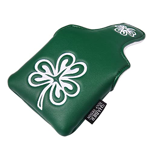 SHABIER Golf Large Mallet Headcover for Taylormade MySpider X Putter, MySpider Tour Putter (Green Clover) - Image 5