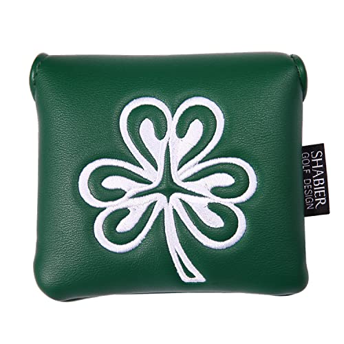 SHABIER Golf Large Mallet Headcover for Taylormade MySpider X Putter, MySpider Tour Putter (Green Clover) - Image 1