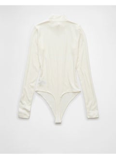 American Eagle AE Long-Sleeve Mock Neck Pointelle Bodysuit  - Image 3
