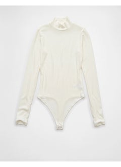 American Eagle AE Long-Sleeve Mock Neck Pointelle Bodysuit  - Image 2