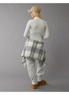 American Eagle AE Long-Sleeve Mock Neck Pointelle Bodysuit  - Image 4