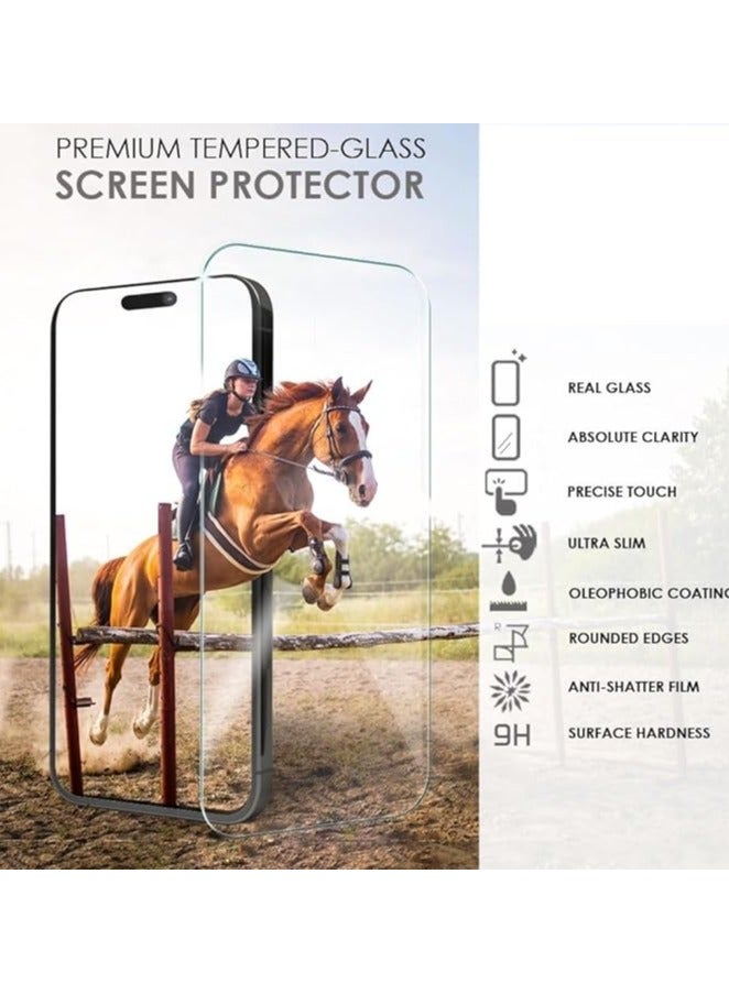 Muzz Clear Screen Protector for IPhone 16 Pro Max(6.9-inch)2.5D HD Tempered Glass 9H Hardness 3-Pack (iPhone 16 Pro Max) - Image 2