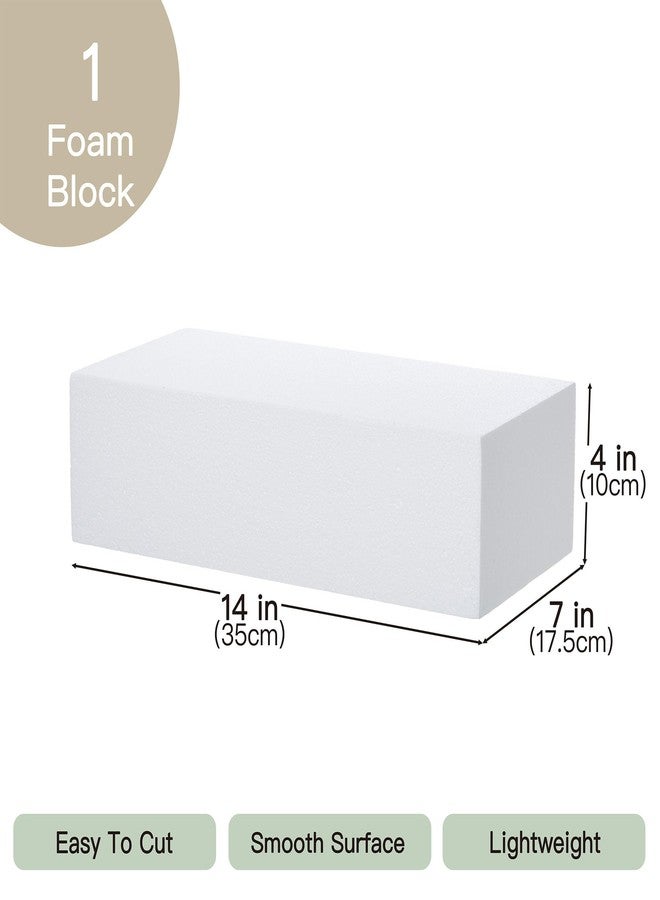 Crafare Large Craft Foam Block 14x7x4inch Foam Blocks Polystyrene Foam Brick for Household Arts School Projects Sculptures Floral Arrangements Modeling and Centerpieces - Image 3
