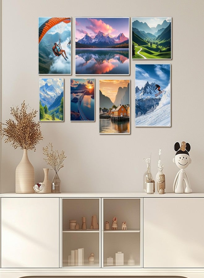 Wbtran 9 x 12 Acrylic Picture Frame, Horizontal/Vertical Clear Photo Frame for Wall with Tape, No Drilling Floating Hanging Frameless Picture Frame, Wall Mount Sign Holder for Home, School, Office - Image 5