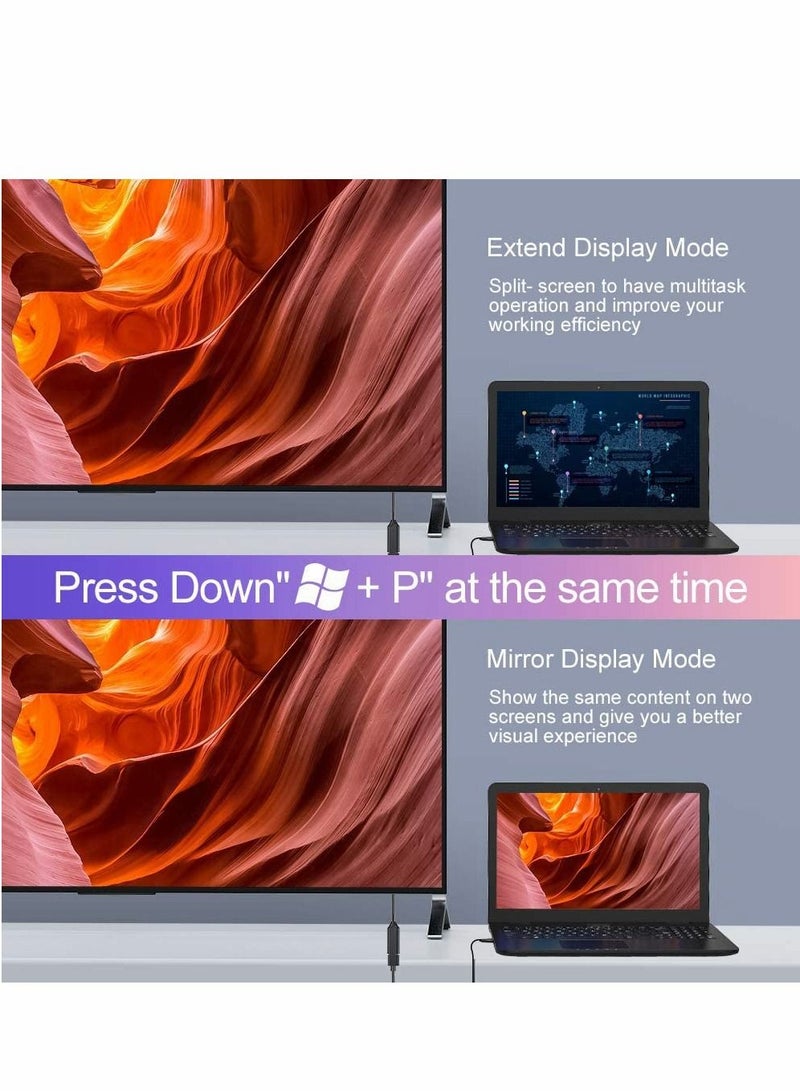 SYOSI USB C to HDMI Adapter 4K for Mac OS Type-C to HDMI Adapter [Thunderbolt 3] Compatible with MacBook Pro 2019/2018/2017 MacBook Air Galaxy Dell XPS Pixelbook Microsoft and More (1 Pack) - Image 3