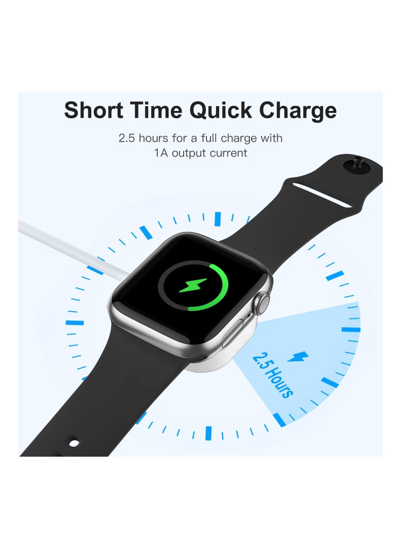 Excefore Watch Charger for Apple Watch Charger, 1m USB Wireless Magnetic Portable Charging Cable Cord Compatible with Apple Watch Series 9/8/7/6/SE/5/4/3/2/1 - Image 3