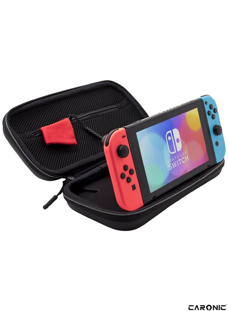 CARONIC Switch Carrying Case Compatible With Nintendo Switch And Oled High Capacity Travel Console And Accessories - Image 3