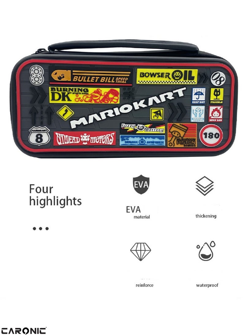 CARONIC Switch Carrying Case Compatible With Nintendo Switch And Oled High Capacity Travel Console And Accessories - Image 4