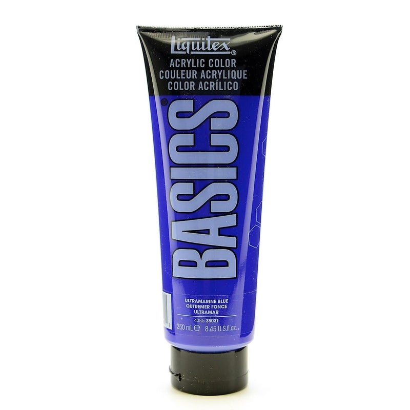 Liquitex BASICS Acrylic Paint, 250ml (8.5-oz) Tube, Ultramarine Blue