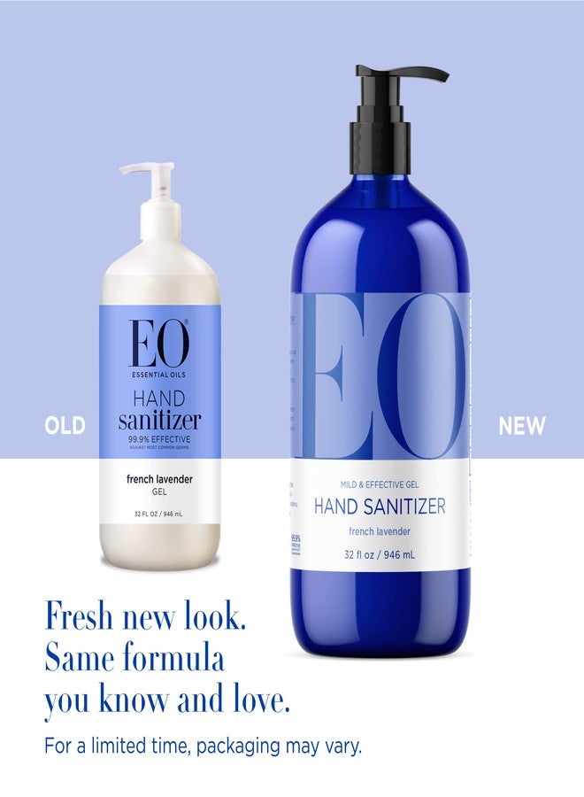 EO Hand Sanitizer Gel, 32 Ounce (Pack of 1), French Lavender, Organic Plant-Based, Botanical Extracts - Image 2