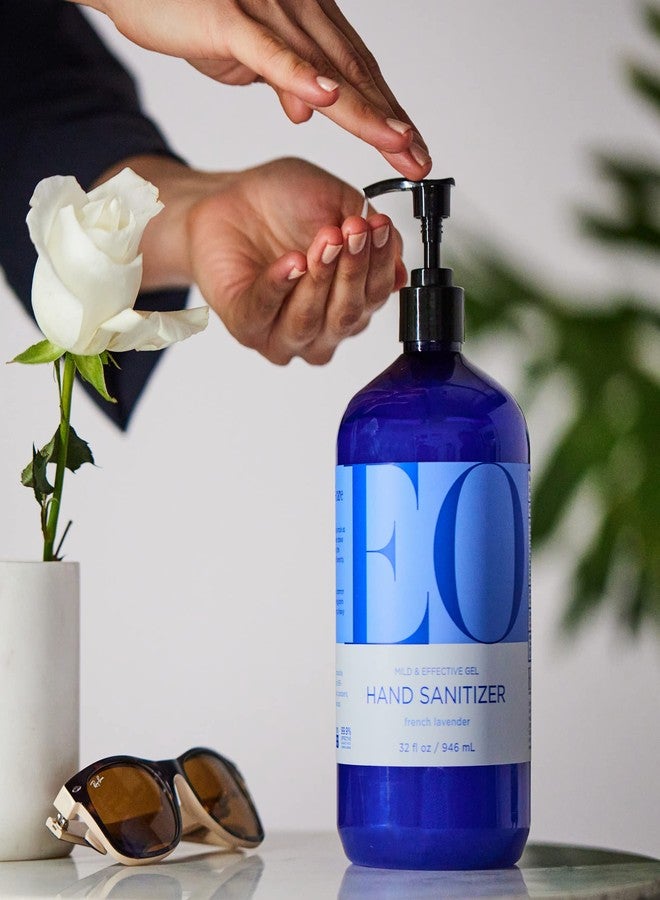 EO Hand Sanitizer Gel, 32 Ounce (Pack of 1), French Lavender, Organic Plant-Based, Botanical Extracts - Image 3