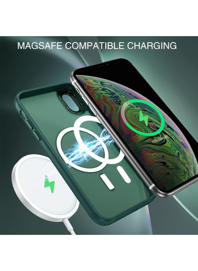 iPhone Xs Max Case [Compatible with Magsafe] Translucent Matte Magnetic iPhone Xs Max Phone Case Slim Thin Shockproof Women Men Protective Cases Cover for iPhone Xs Max 6.5", Forest Green - Image 5