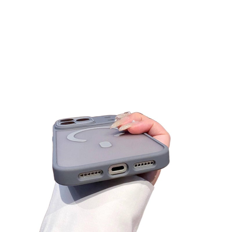 LS غطاء MagSafe بPC لـ iPhone 15 / 15 Plus / 15 Pro / 15 Pro Max مع مغناطيس قوي وتغطية كاملة مع ملمس ناعم مع مطفي باللون أزرق مغناطيسي باللون الأزرق - Image 5