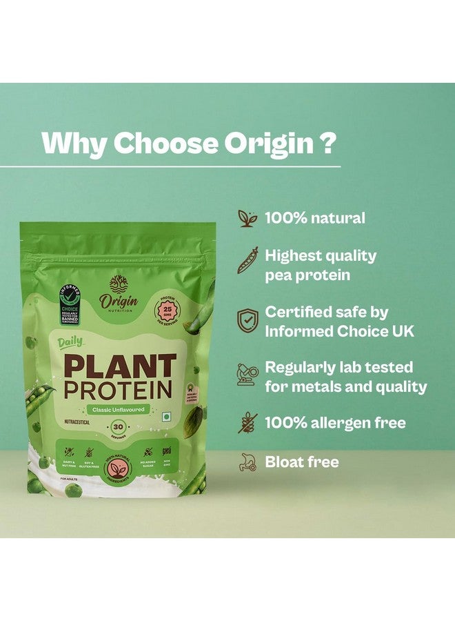 ORIGIN NUTRITION مسحوق بروتين نباتي طبيعي 100% من أوريجن نيوترشن (عزل بروتين البازلاء الكندية وبذور اليقطين) سهل الهضم بدون نكهة مع 25 جرام من البروتين النباتي، 975 جرام - Image 4