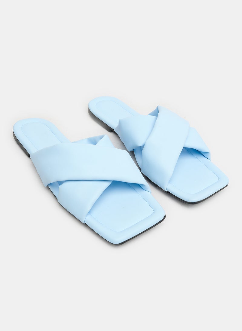 TGS Wide Cross Strap Slippers - Image 1