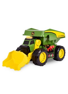 John Deere John Deere 18’’ 2-N-1 Dig Rig Toy Dump Truck and Front Loader with Lights, Sound and Motor with Dual Joystick Controllers, Extra Large Construction Truck, Sturdy Plastic, Birthday Gift, 3+  - Image 1