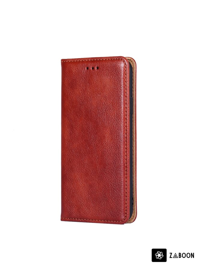 Zaboon Protective Case For Honor 90 5G Gloss Oil Solid Color Magnetic Leather - Image 2