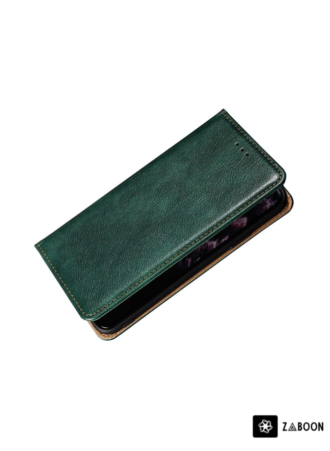 Zaboon Protective Case For Honor 90 5G Gloss Oil Solid Color Magnetic Leather - Image 5