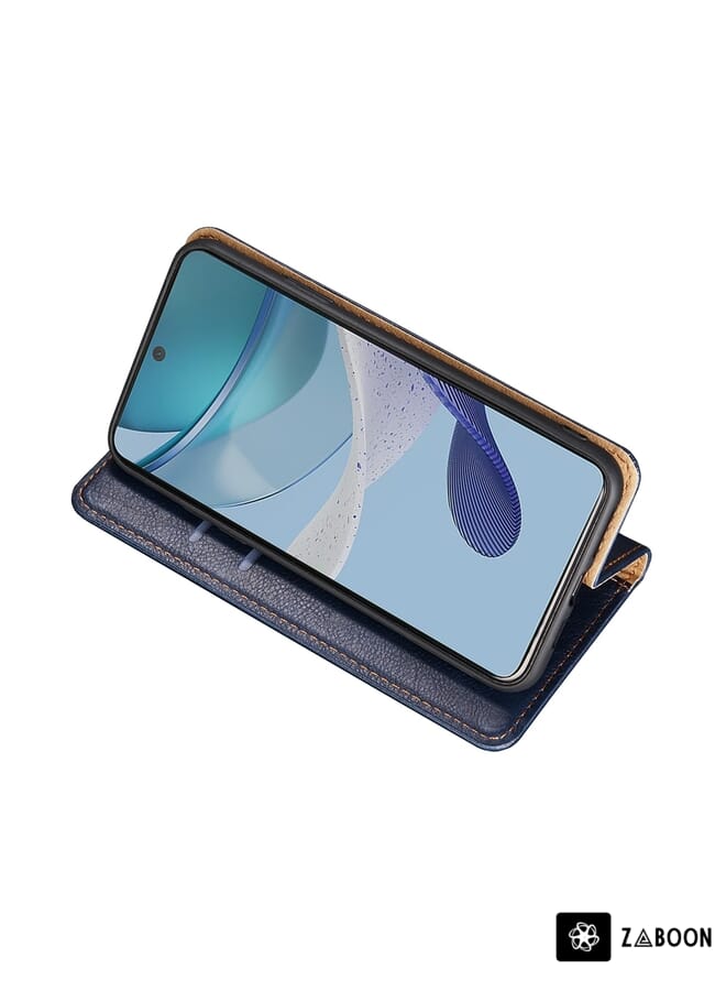 Zaboon Protective Case For Honor 90 5G Gloss Oil Solid Color Magnetic Leather - Image 4