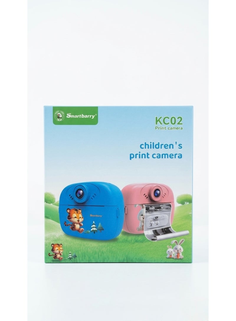 Smartberry KC02 Children's Instant Print Digital Camera with 2.4-inch HD Screen and 1080P Video Support - Blue/Pink - Image 1