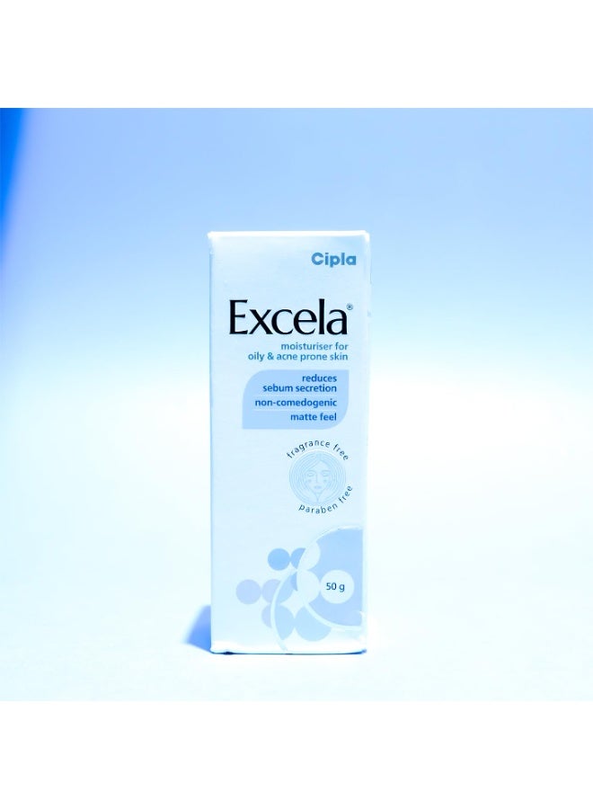 Cipla Excela Moisturiser | Oily & Acne Prone Skin | Reduces Sebum Secretion | 50g - Image 4