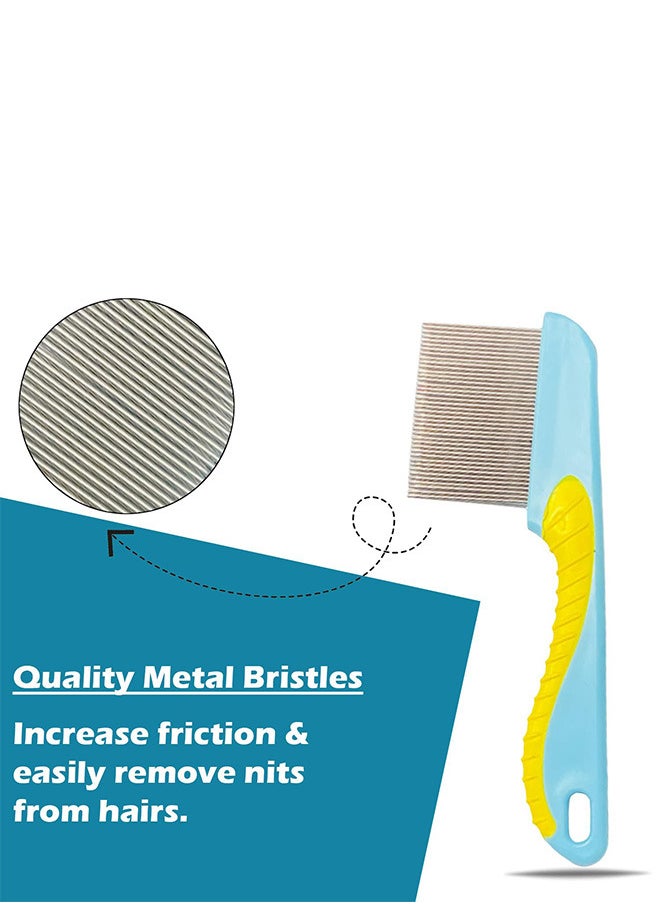 Estrico 1 x Long Metal Nit Hair Comb Remove Head Lice And Eggs Effectively with Handle  - Image 2
