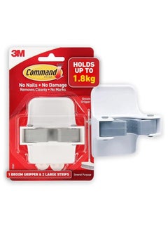 Generic Command Broom Holder Wall Mount, White, Easy On, Easy Off, 1 gripper 3m  - Image 1